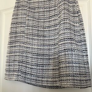 Ann Taylor Factory Black and White Tweed A-Line Skirt